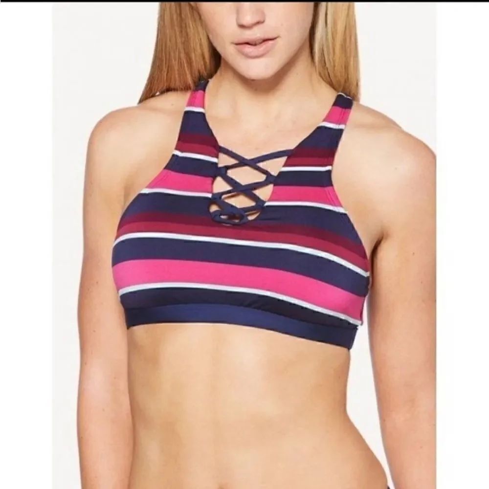 NWOT Jag Rugby Bikini Top